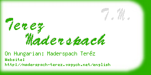 terez maderspach business card